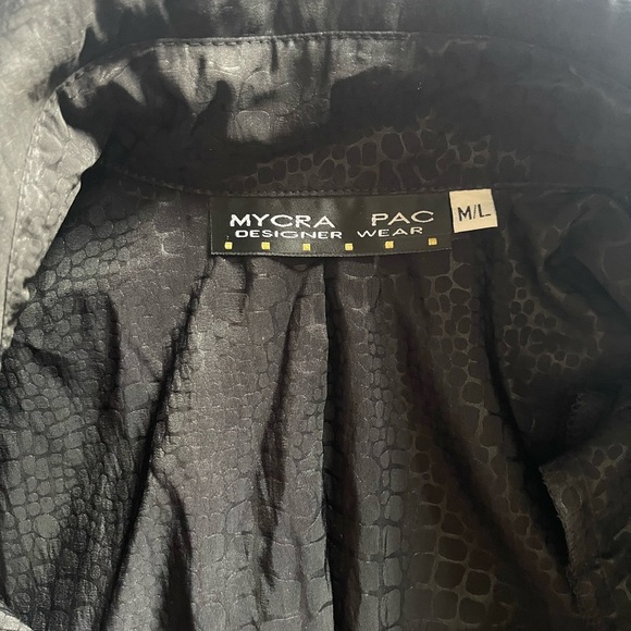 Mycra Pac Black  raincoat LONG Women's reptil print M/L - Picture 8 of 16
